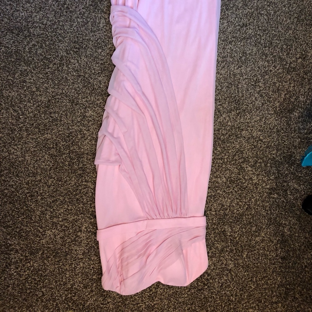 Strapless Blush pink bridesmaid dress